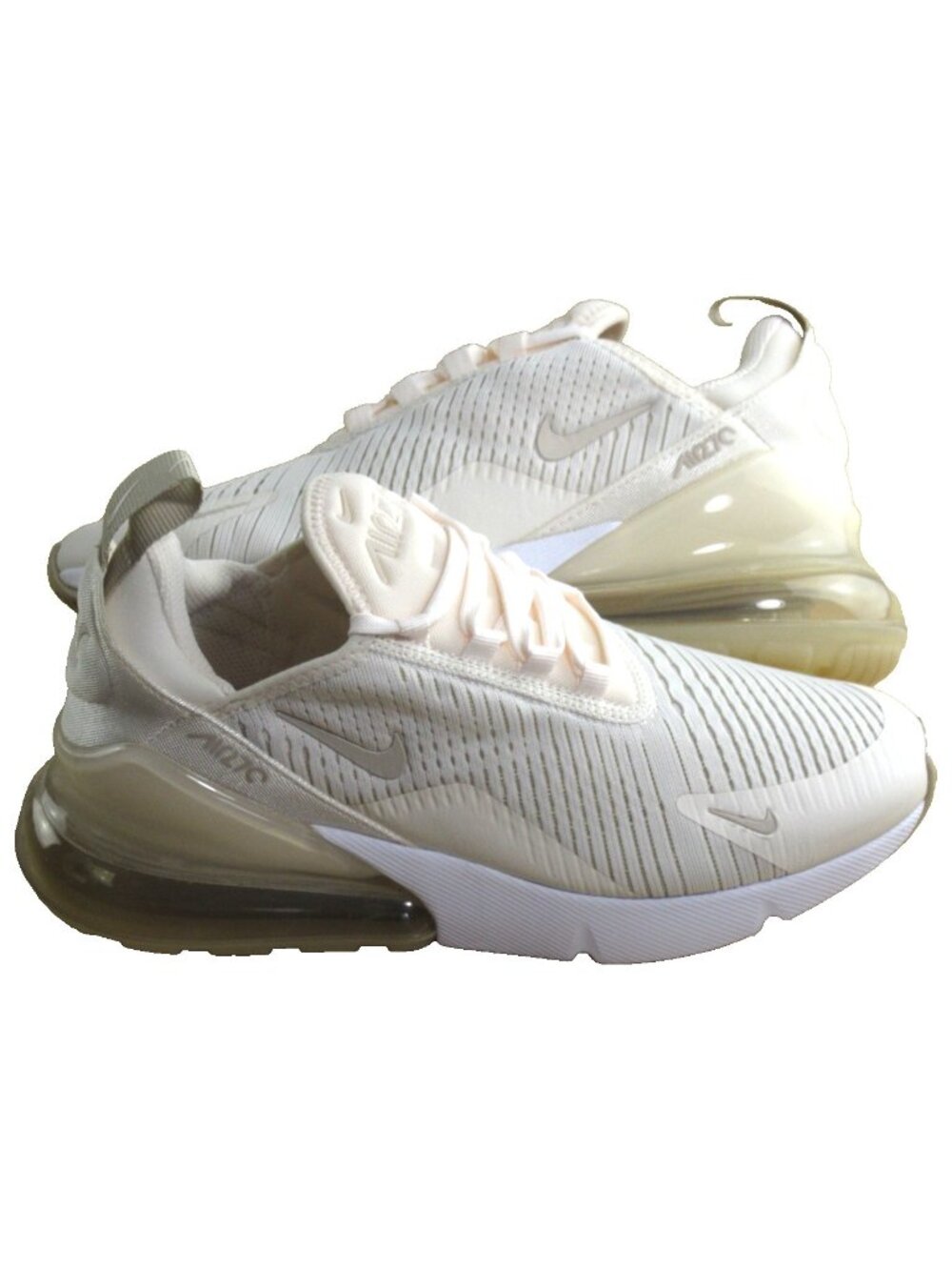 Women's Nike Air Max 270 Running Shoes Chalk Sanddrift Linen White Size 6.5 NIB